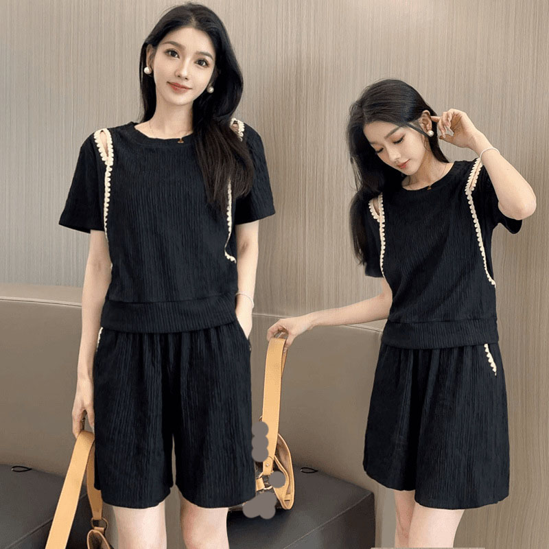 Street Fashion Mood - Korean Fashion Off Shoulder T-Shirts Two-Piece