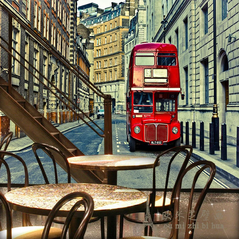 Street Fashion Wallpaper - beibehang street fashion personality coffee shop