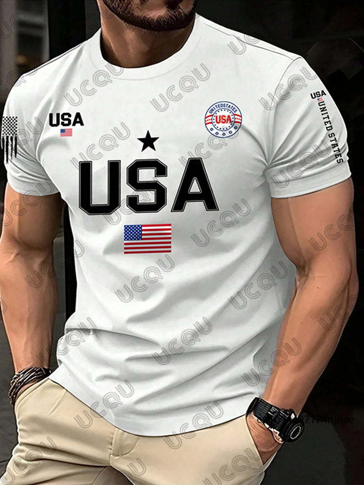 2026 New USA Flag Graphic Men  - đánh giá và giá Street Fashion Usa
