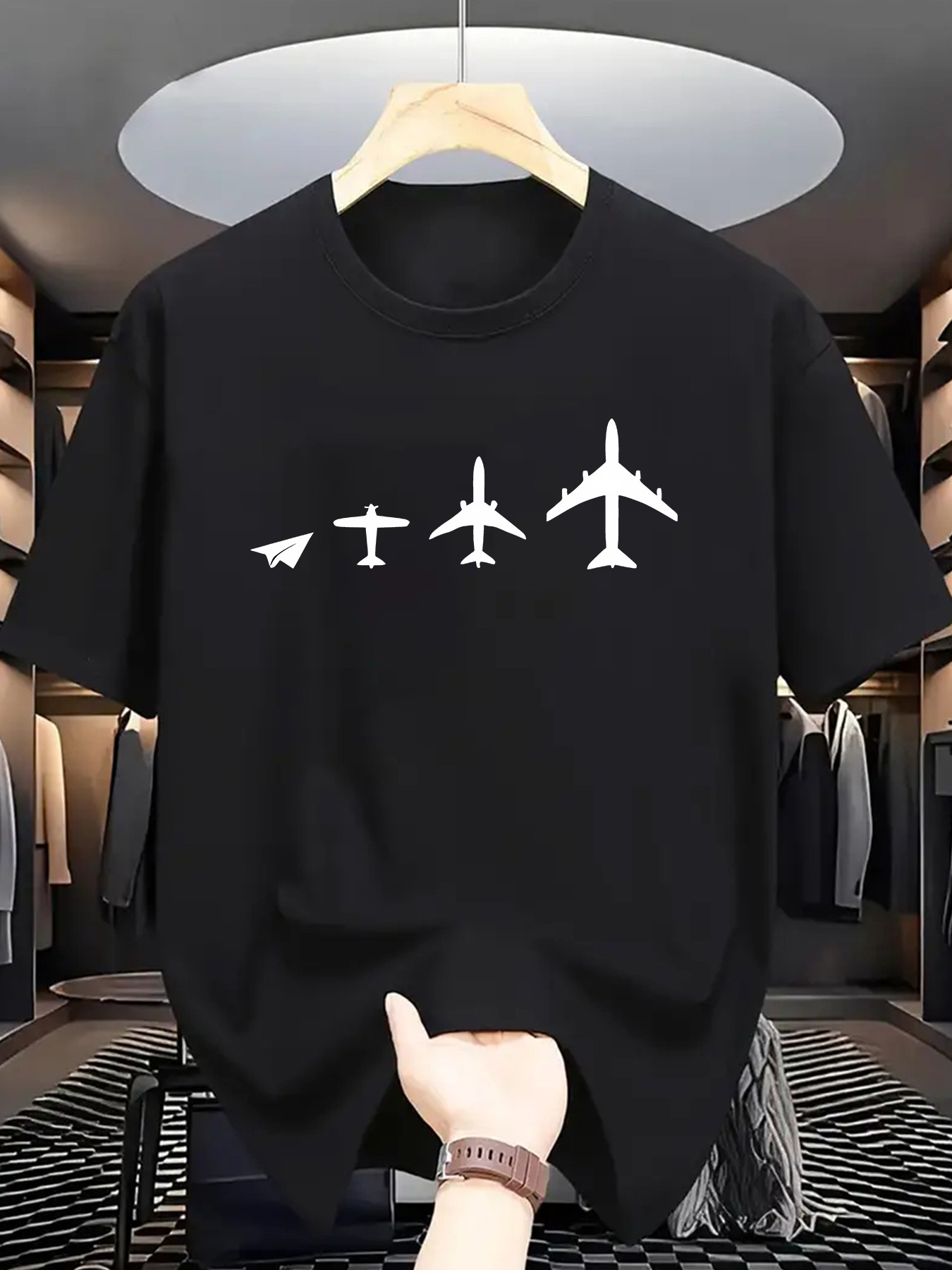 Plane Evolution Print Men Shor - đánh giá và giá Street Fashion Evolution