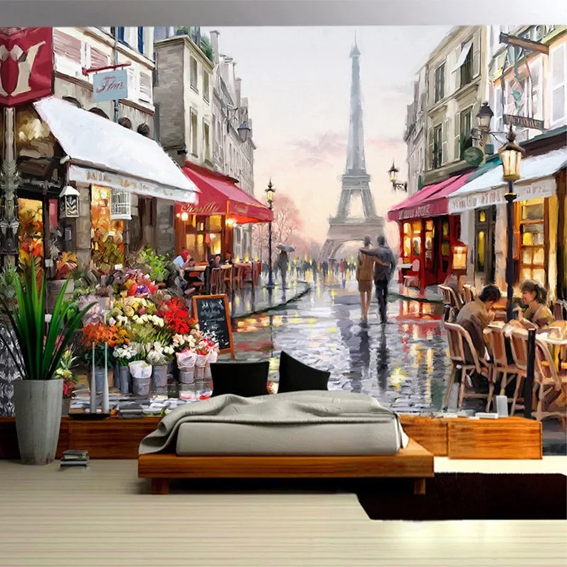 European Style Street Oil Pain - đánh giá và giá Street Fashion Wallpaper