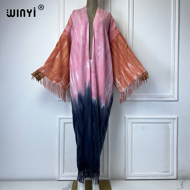 WINYI Tie-dyed winter tassel c - đánh giá và giá Street Fashion Dubai