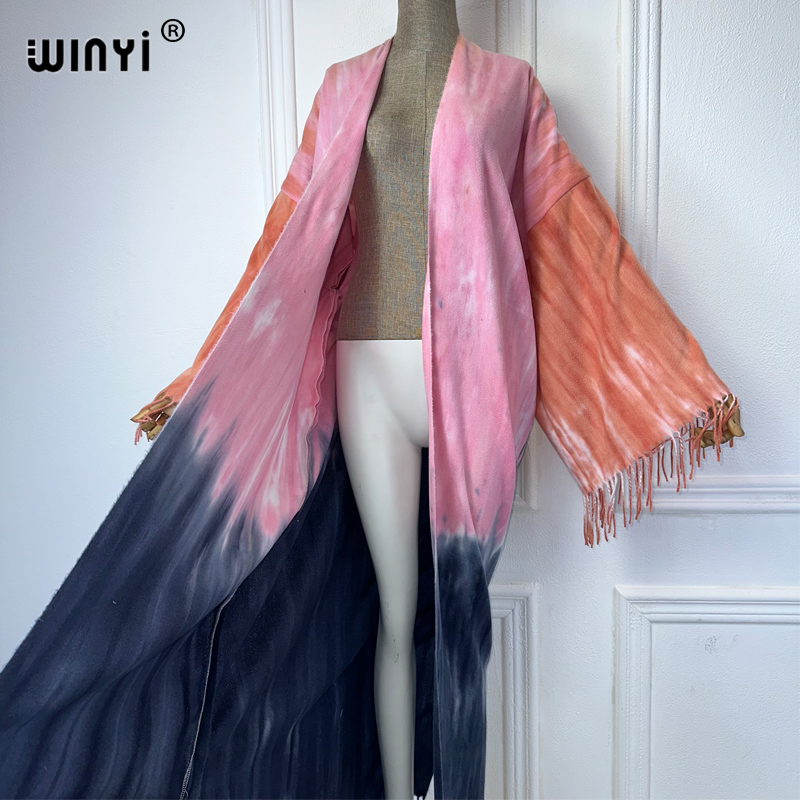 WINYI Tie-dyed winter tassel c - đánh giá và giá Street Fashion Dubai