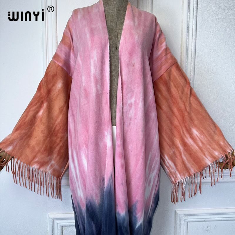 WINYI Tie-dyed winter tassel c - đánh giá và giá Street Fashion Dubai