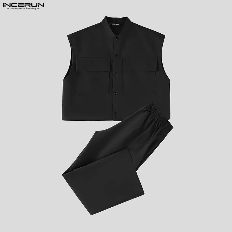 INCERUN Men Sets Solid Sleevel - đánh giá và giá Street Fashion Clothes